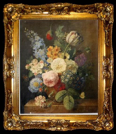 framed  unknow artist Floral, beautiful classical still life of flowers.040, ta009-2